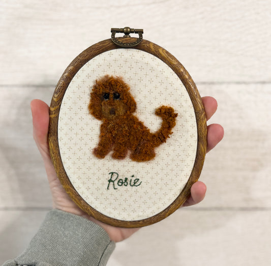 5x4 Front-Facing Needle Felted Pet Portrait 🐾